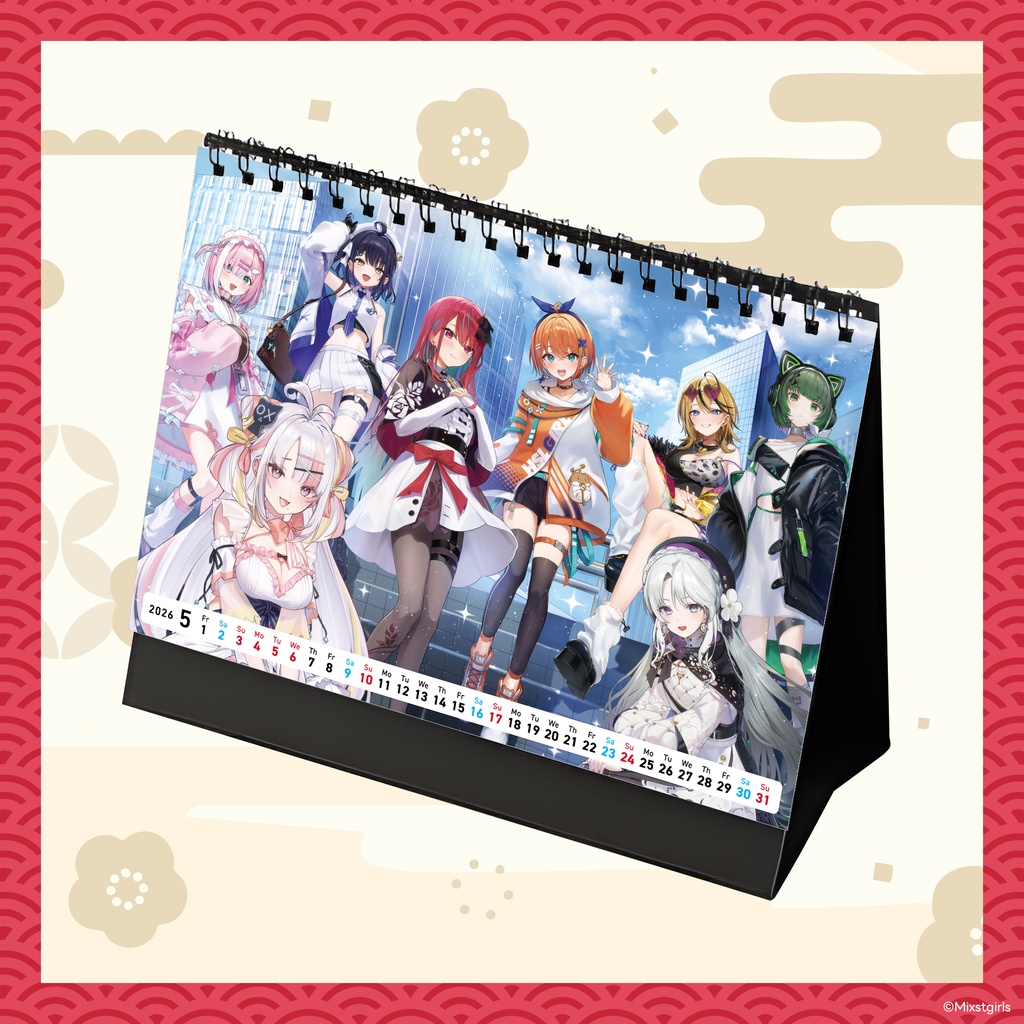「Mixstgirls」2026年カレンダー B6卓上リングカレンダー(4月はじまり)