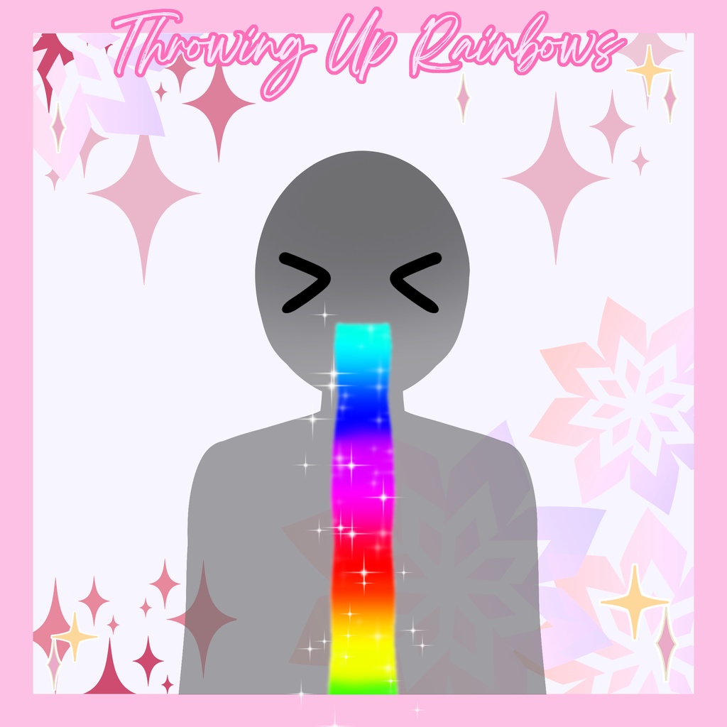 虹を吐く| Vtuber素材 【Live 2D アイテム】Vtuber Assets Throwing Up Rainbows