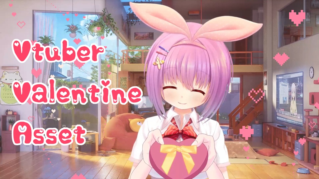 バレンタインデーVtuber告白アセット | Valentine's Day Confess Vtuber Live2D Asset | チョコレートのプレゼント