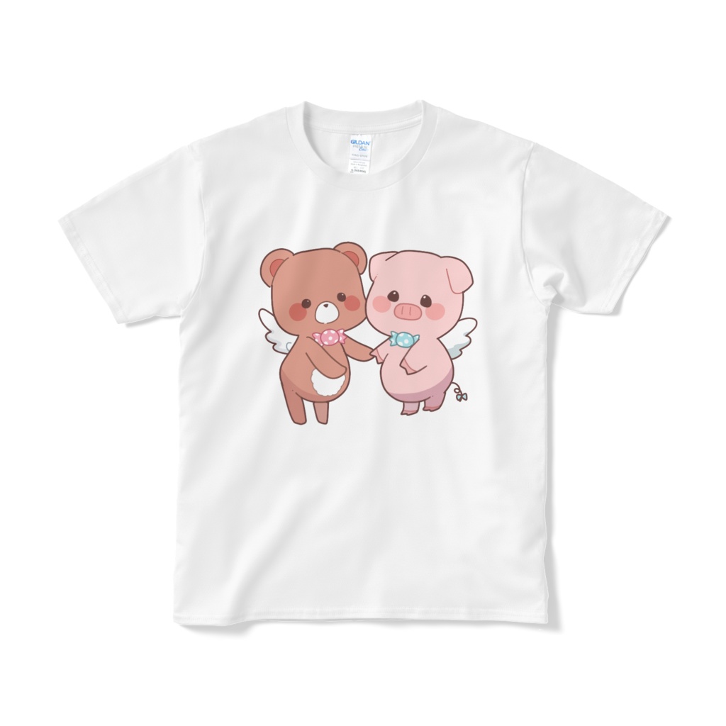 虹咲りろん-りるあるおててつなぎTシャツ白
