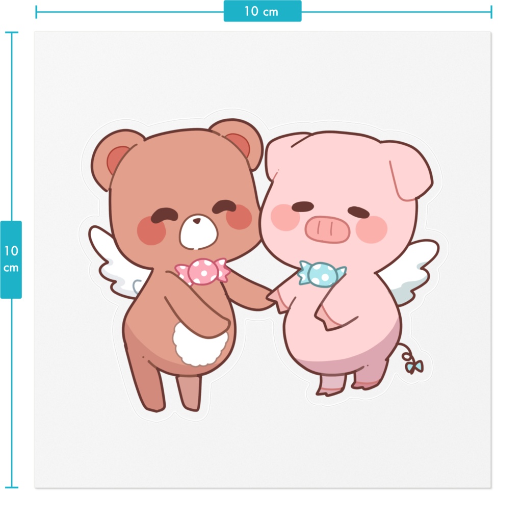 虹咲りろん-りるあるぺたぺたステッカーAにっこり(クリア)
