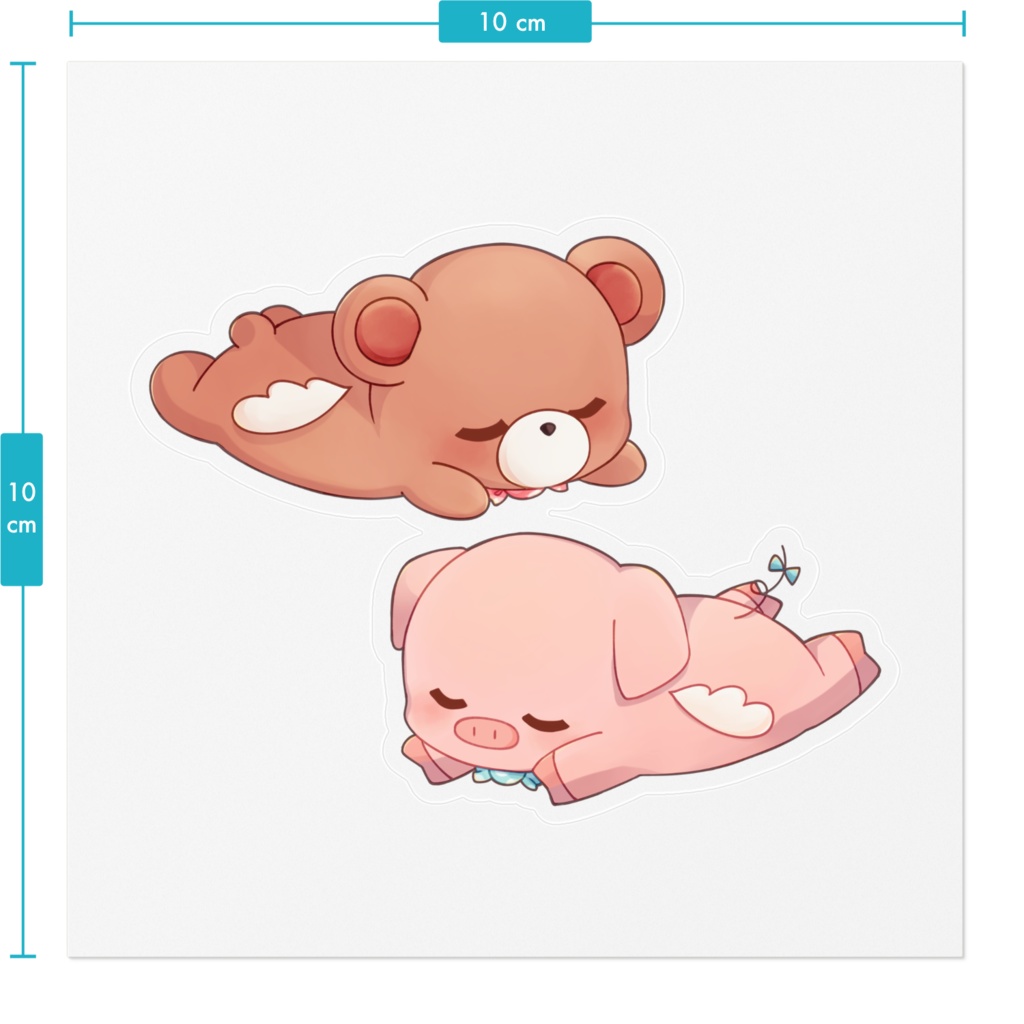 虹咲りろん-りるあるぺたぺたステッカーBすやすや(クリア)