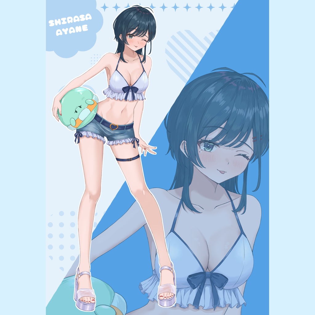 c108白砂あやね　水着アクリルスタンド