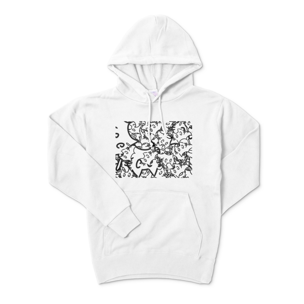 りゅーとねこがたくさんパーカー