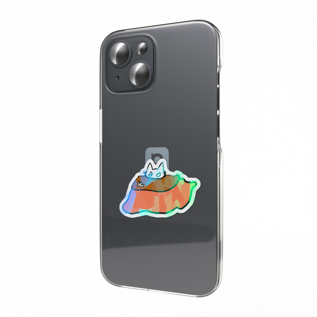 りゅーとねこコタツぬくぬくスマホステッカー