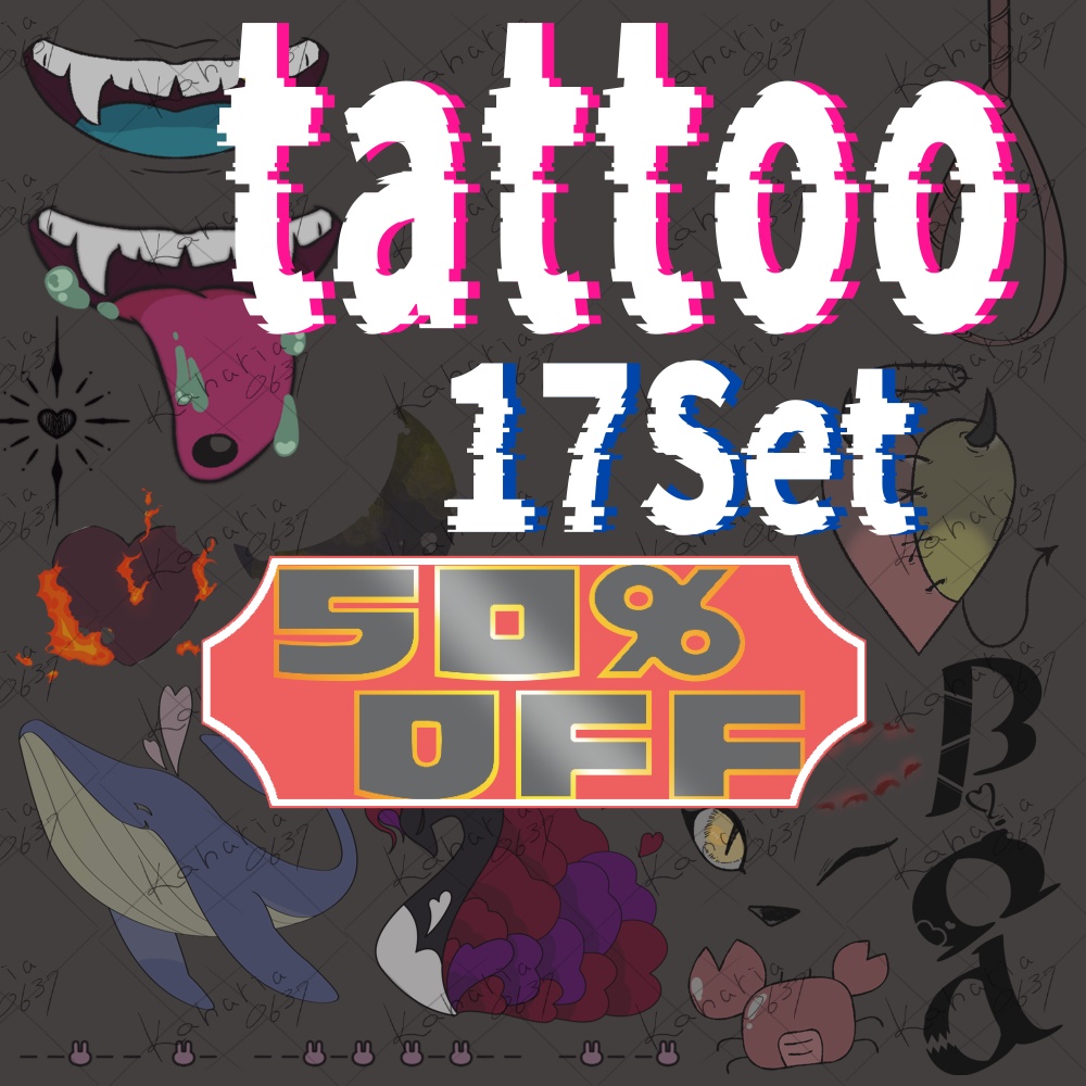 🔔sale🔔~12/01*🤟17type*tattoosticker*AllAvatar