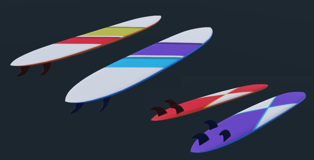 シンプルなサーフボード