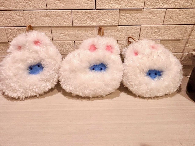 雪プチ ふわもこキーホルダー