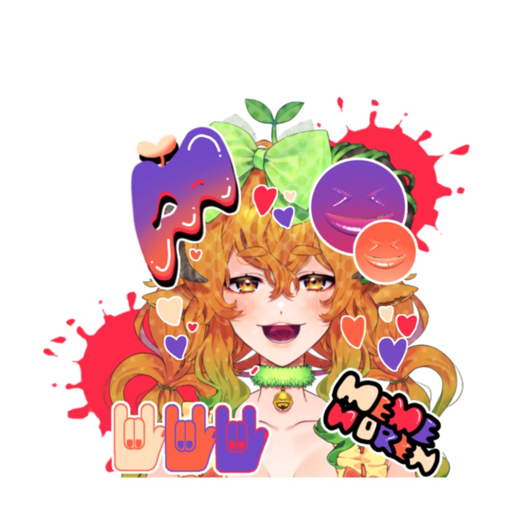 めめストリート風ステッカー