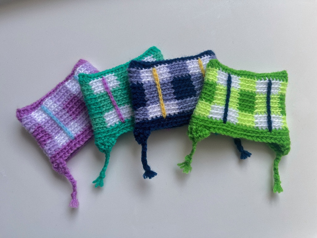 【ぱぺ用】チェックニット帽