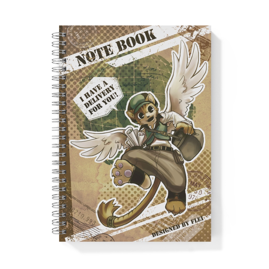 空飛ぶ猫の配達屋さんリングノート（創作）