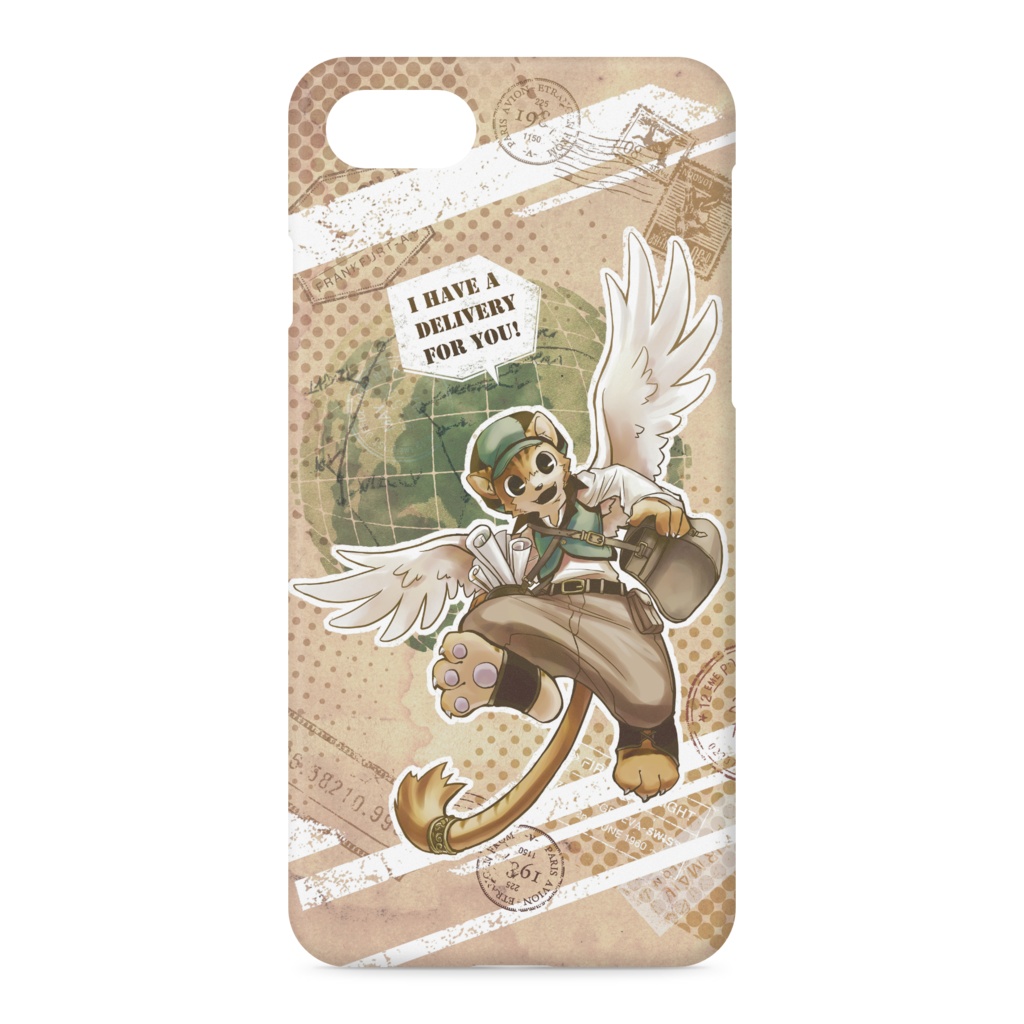 空飛ぶ猫の配達屋さんiphoneケース 創作 Kimamaokamikobo Booth