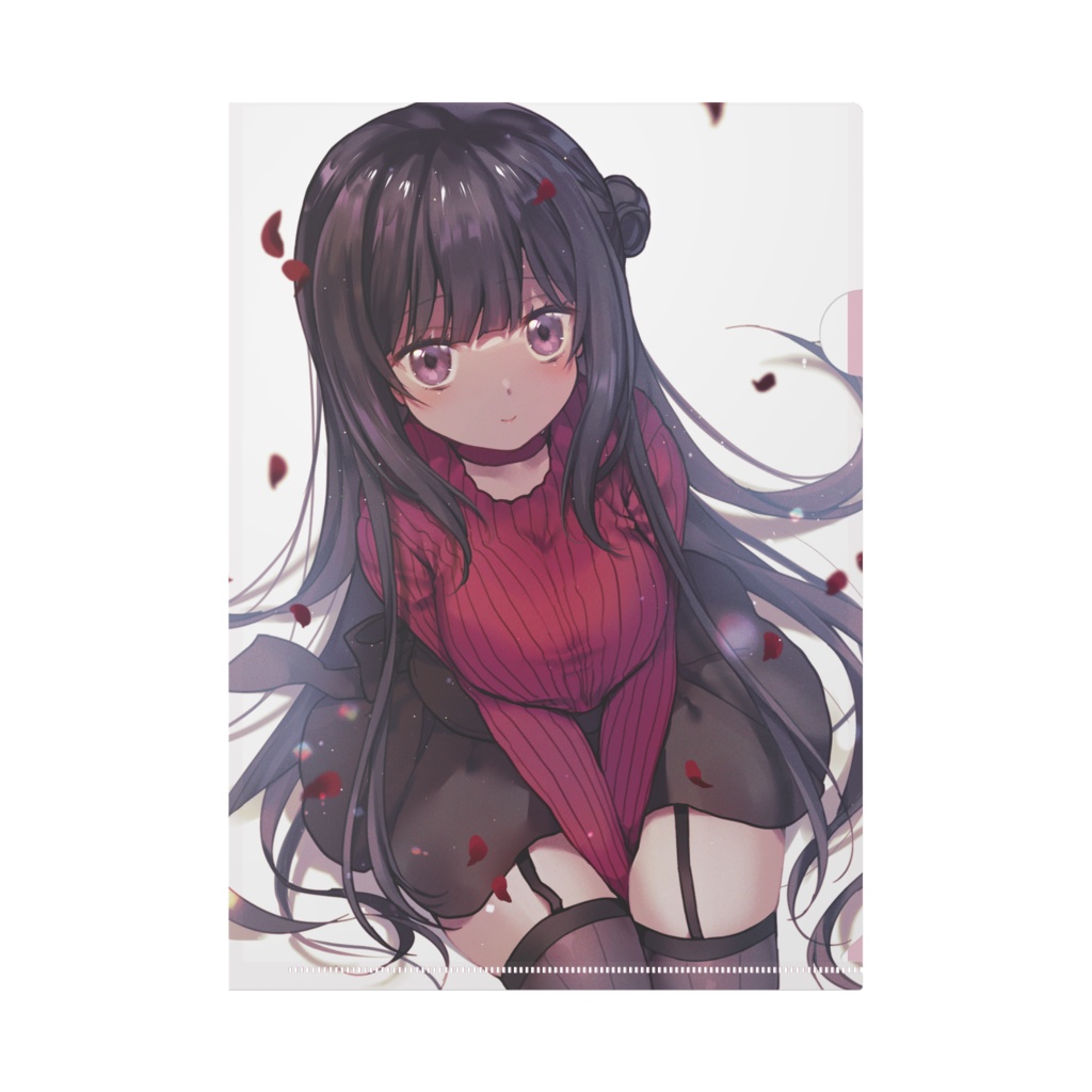 紅い私服のレスティアクリアファイル