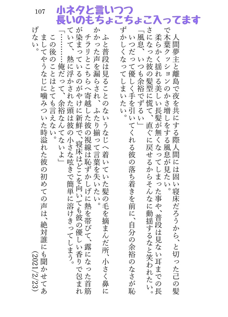 微睡みのきれっぱし