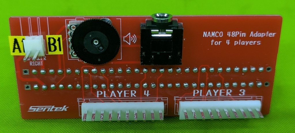 ナムコ拡張48P用コネクタ/4P拡張自作用・ステレオ右ch出力・ヘッドホン端子