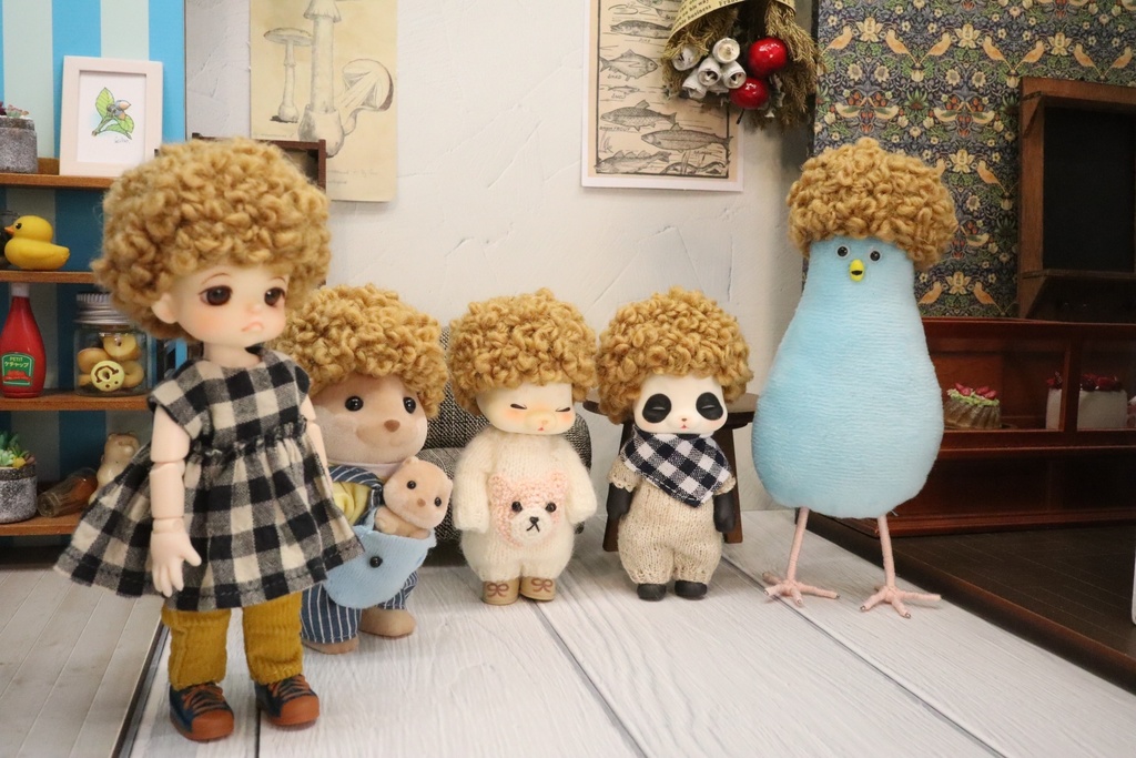 ドール用 高級モジャアフロ