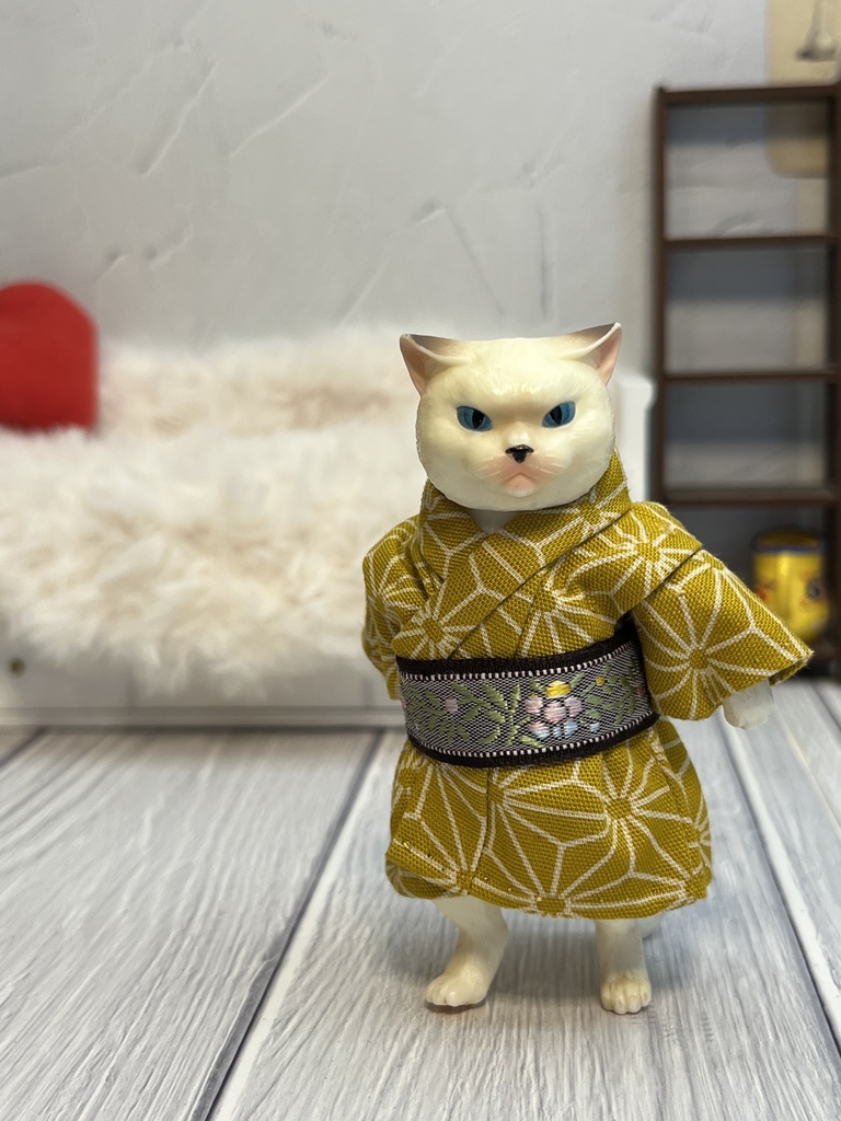 necoca サイズ 着物 麻の葉紋様