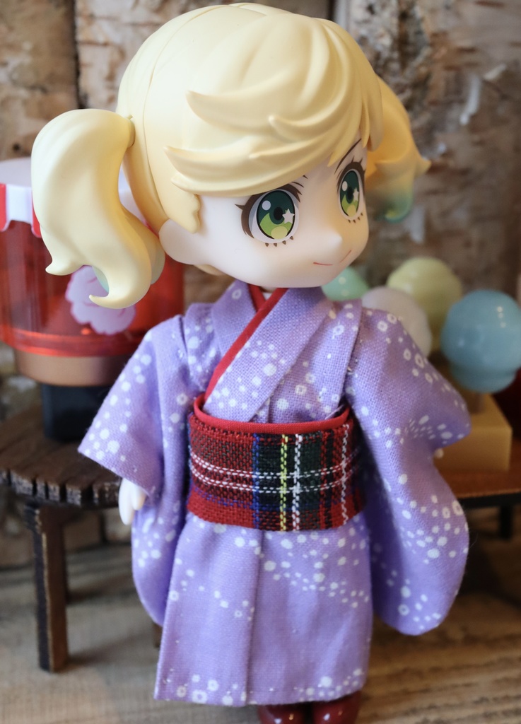 オビツ11 サイズ 浴衣 パープル ねんどろいどどーる