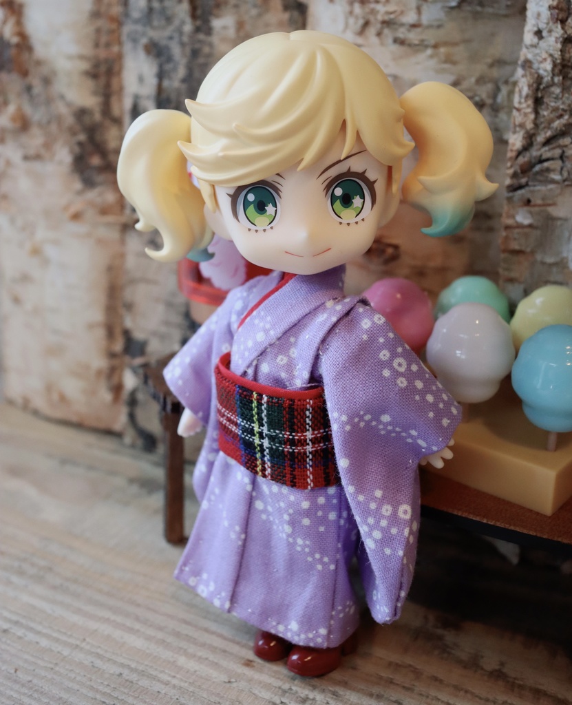 オビツ11 サイズ 浴衣 パープル ねんどろいどどーる