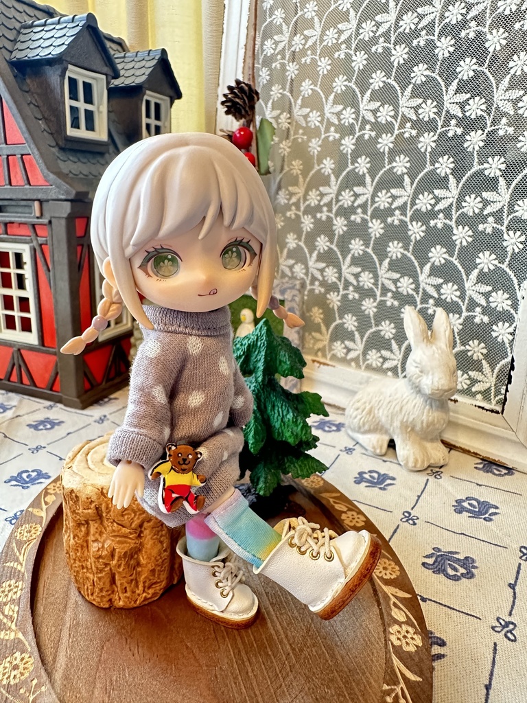 ドール用 ブローチ レトロくま