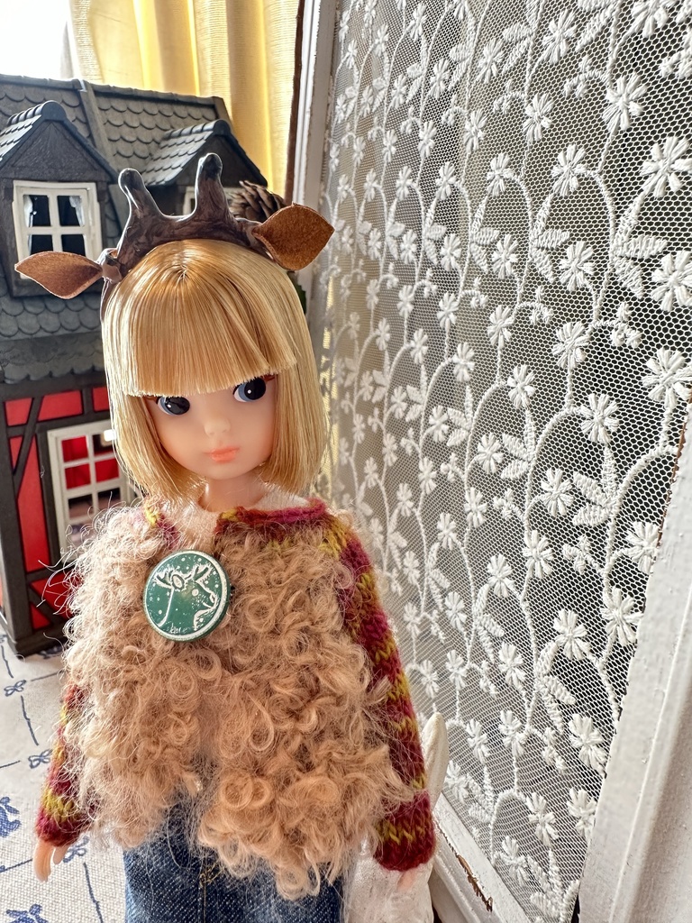 ドール用 ブローチ トナカイ