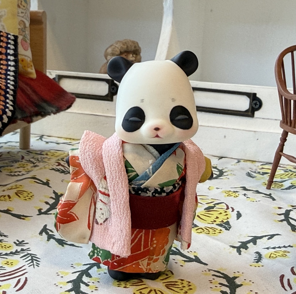 kumukuku cocoriang 正絹古布のお着物と羽織 ピンク