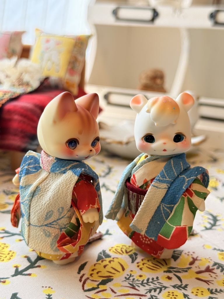 kumukuku cocoriang 正絹古布のお着物と羽織 黄