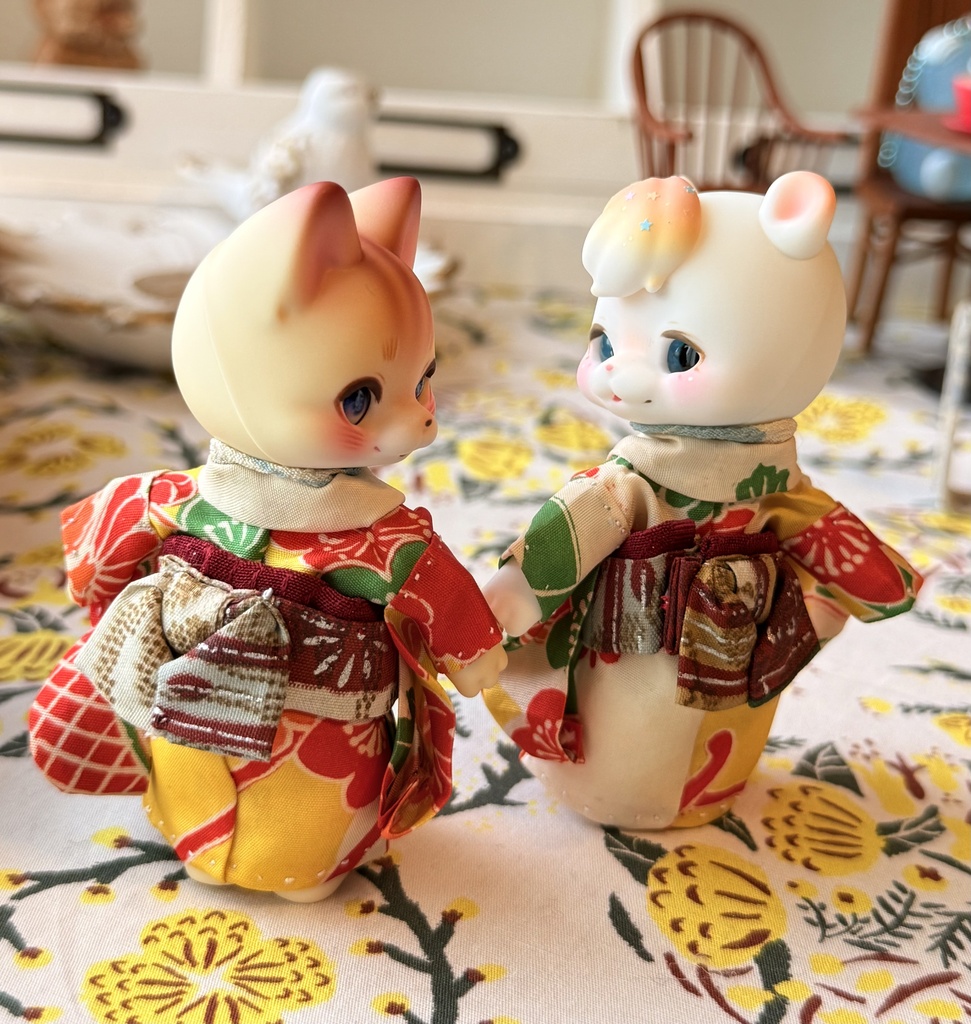 kumukuku cocoriang 正絹古布のお着物と羽織 黄