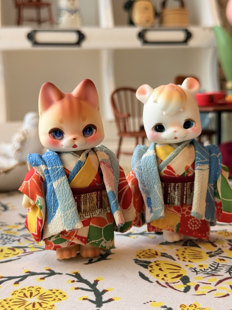 kumukuku cocoriang 正絹古布のお着物と羽織  黄