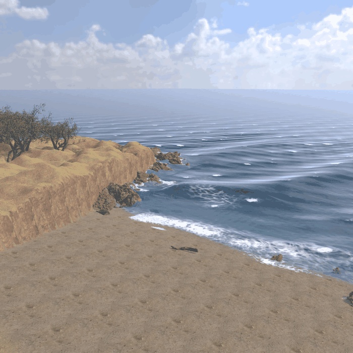 【VRChatワールド用】岩に打ち寄せて砕ける海のシェーダー「荒波」【PC/Quest対応】