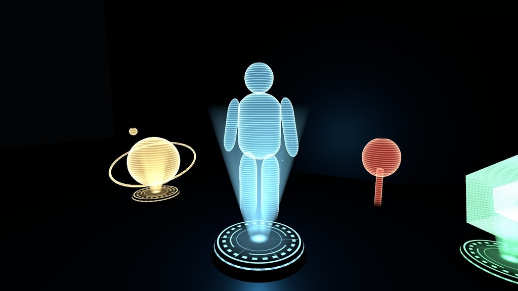 【VRChat】ホログラムシェーダー 投影 トウエイ Toei Hologram(ワールド向け)