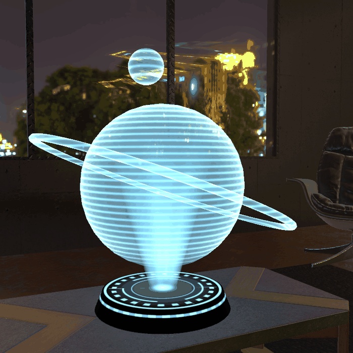 【VRChatワールド用】光る投影台とホログラム「投影」【PC/Quest対応】