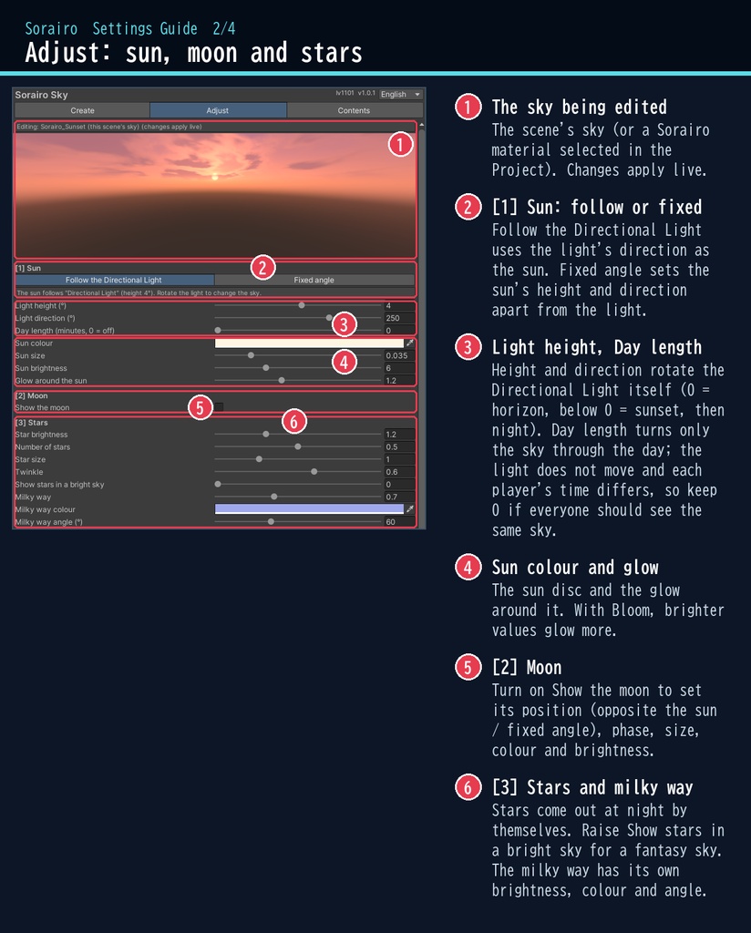 【VRChatワールド用】昼・夕焼け・星空が描ける空「空色」【PC/Quest対応】