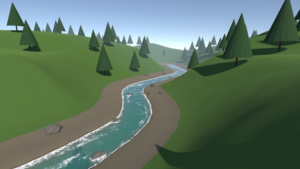 【VRChat】川の水シェーダー せせらぎ セセラギ Seseragi River Water(ワールド向け)