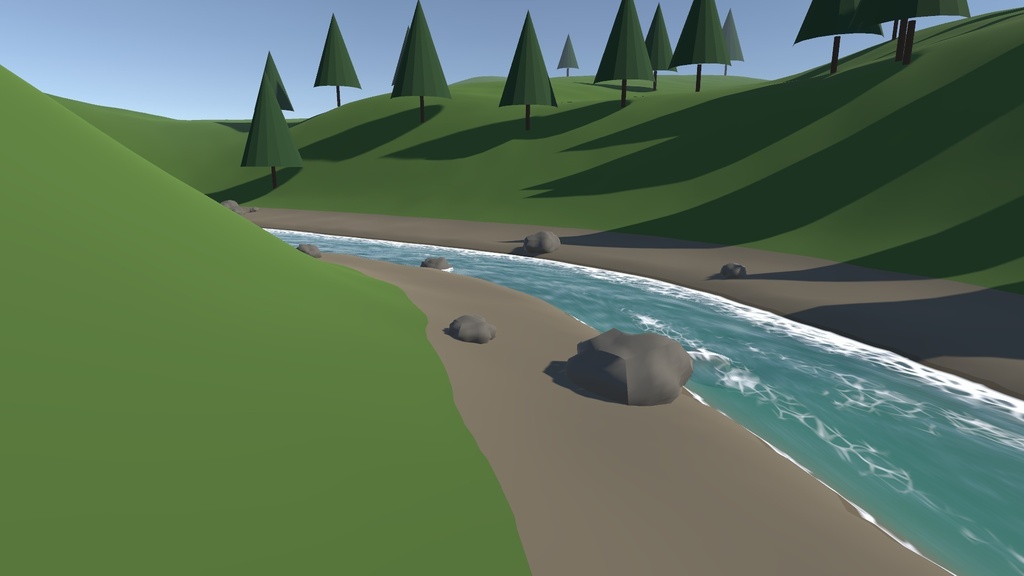【VRChat】川の水シェーダー せせらぎ セセラギ Seseragi River Water(ワールド向け)