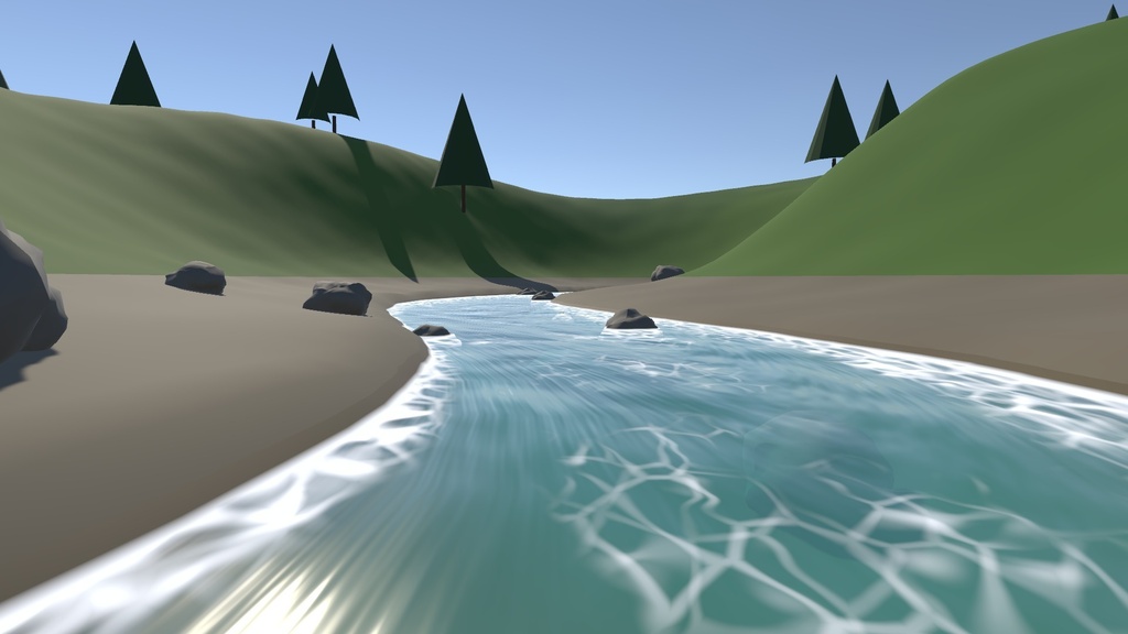 【VRChat】川の水シェーダー せせらぎ セセラギ Seseragi River Water(ワールド向け)