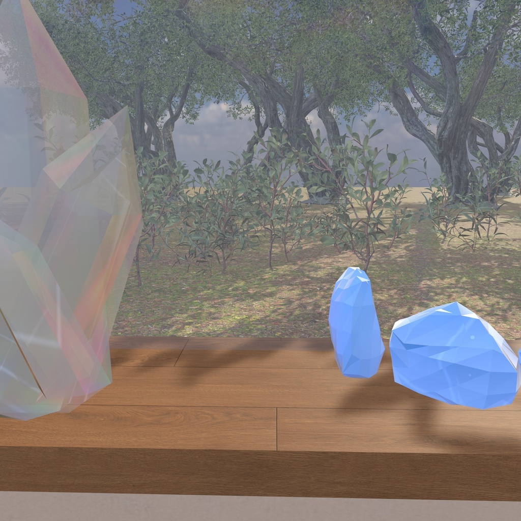 【VRChatワールド用】すりガラス・色ガラス・氷のシェーダー「氷華」【PC/Quest対応】