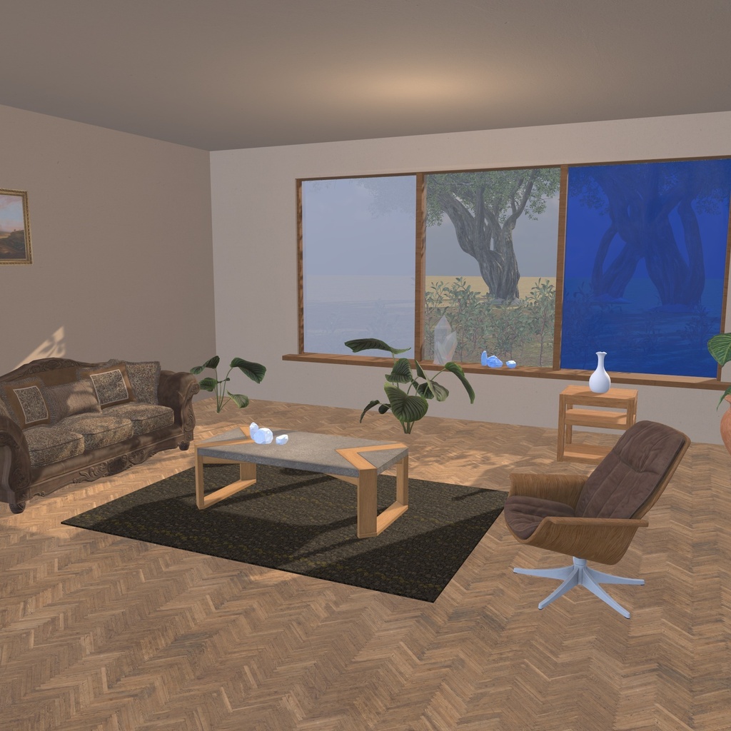 【VRChatワールド用】すりガラス・色ガラス・氷のシェーダー「氷華」【PC/Quest対応】
