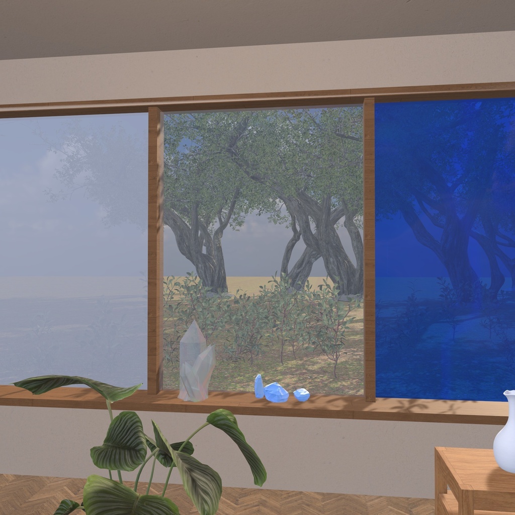 【VRChatワールド用】すりガラス・色ガラス・氷のシェーダー「氷華」【PC/Quest対応】
