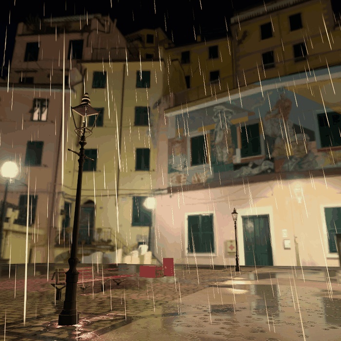 【VRChatワールド用】夜の街に降る雨と濡れた地面のシェーダー「雨降り」【PC/Quest対応】