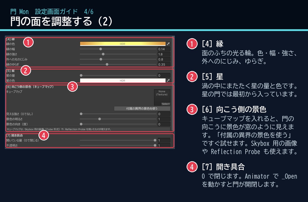 【VRChatワールド用】渦を巻くポータルゲート「門」【PC/Quest対応】