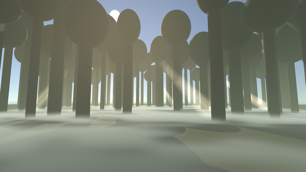 【VRChat】霧と光の筋シェーダー 霞 カスミ Kasumi Fog & Light Shafts(ワールド向け)