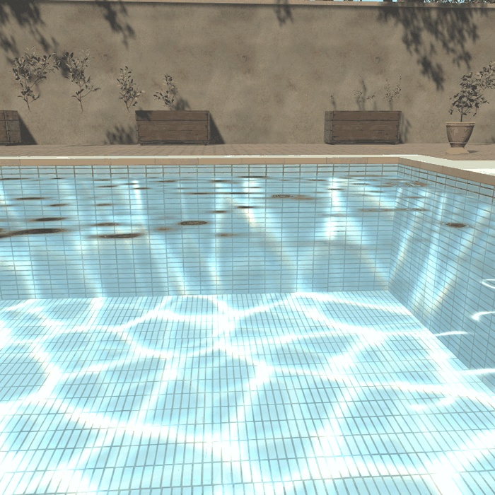 【VRChatワールド用】プールの底にゆれる光のシェーダー「水紋」【PC/Quest対応】