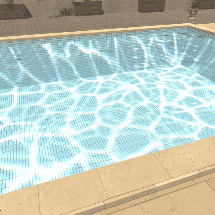 【VRChatワールド用】プールの底にゆれる光のシェーダー「水紋」【PC/Quest対応】