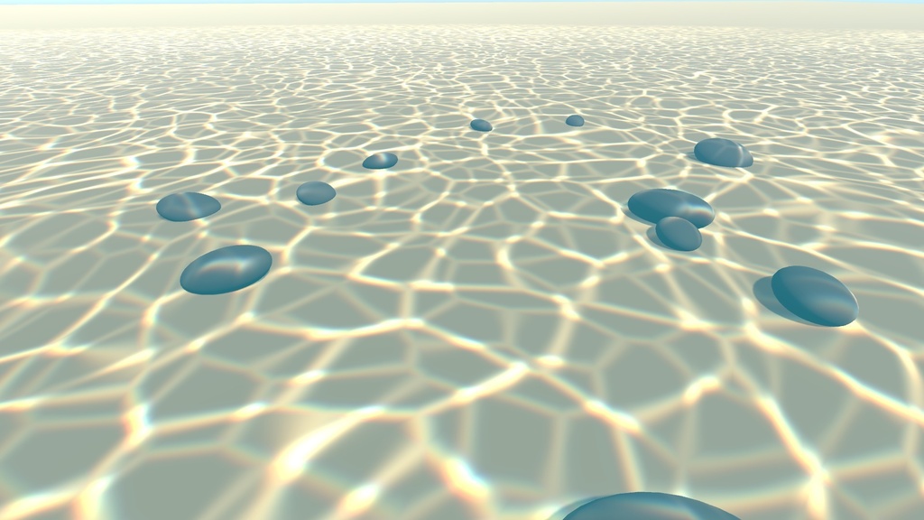 【VRChat】水底の光シェーダー 水紋 ミナモ Minamo Water Caustics(ワールド向け)