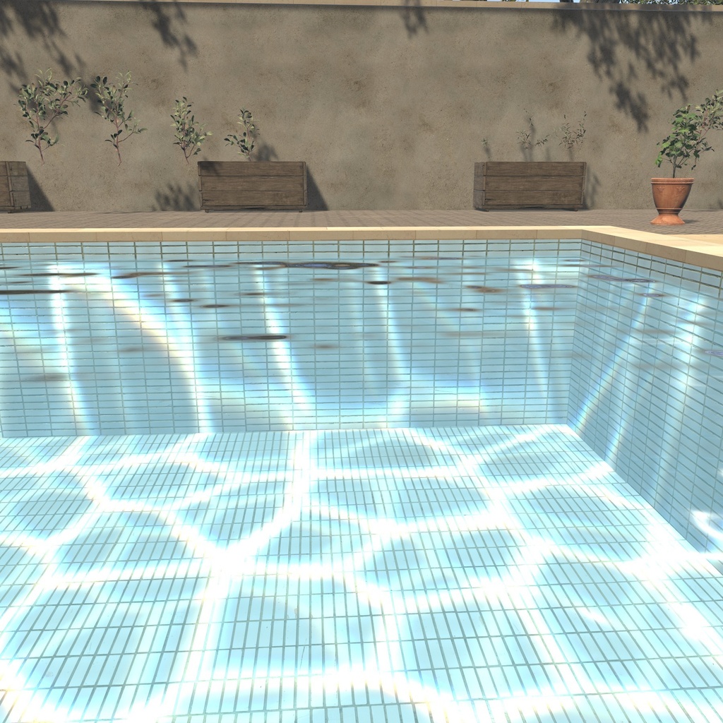 【VRChatワールド用】プールの底にゆれる光のシェーダー「水紋」【PC/Quest対応】