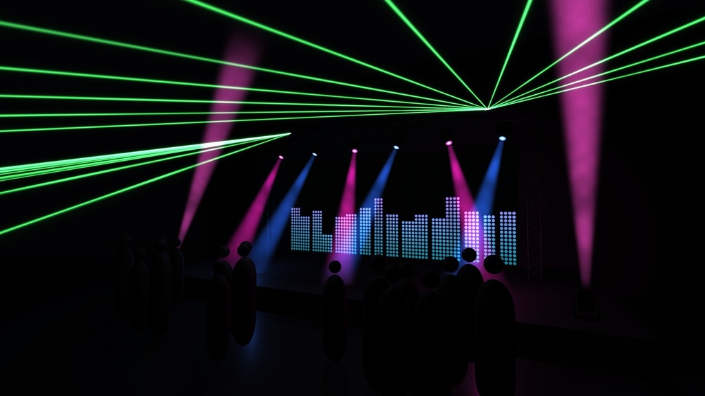 【VRChat】ステージ照明シェーダー 舞台光 ブタイコウ Butaikou Stage Lights(ワールド向け)