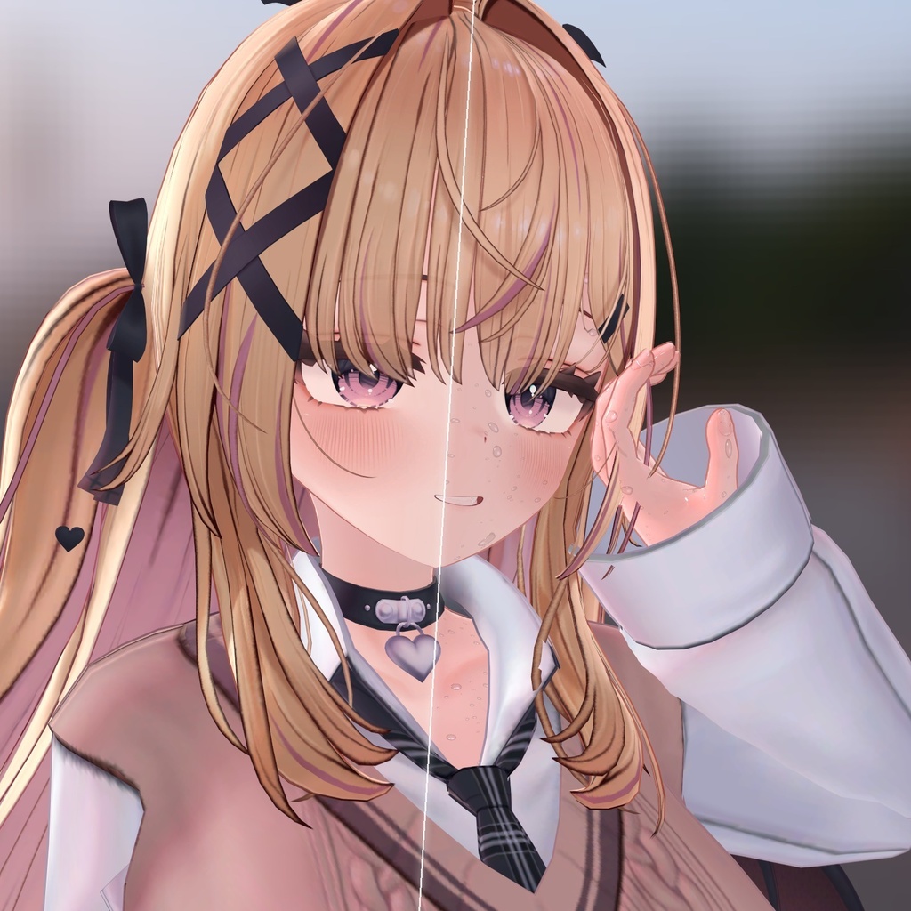 【VRChat・汎用】肌に汗の粒が流れる汗のシェーダー「汗雫」(アバター用・PC)
