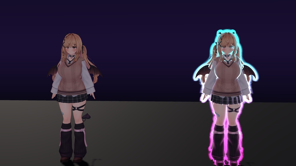 【VRChat】光るアウトライン 縁光 フチビカリ Fuchibikari Glow Outline(アバター向け)