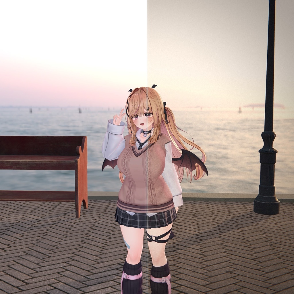【VRChat・汎用】自分の視界とカメラだけ変わるフィルター「写景」(アバター用・PC)